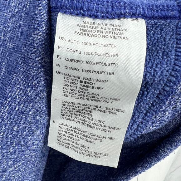 Adidas (L) Climawarm Womens Blue 1/2 Zip Athletic Pullover Sweater Sweatshirt - Picture 7 of 10